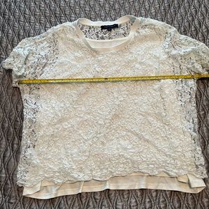 Tommy Hilfiger woman’s 2x antique white lace overlay and tank top